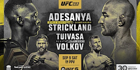 Imagen principal de UFC 293 Adesanya vs Strickland LIVE showing