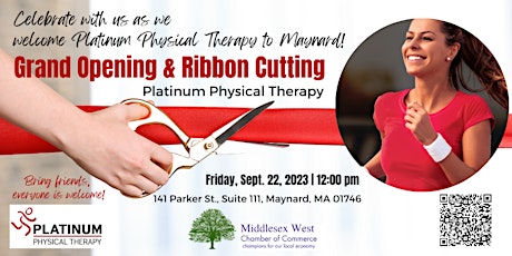 Grand Opening and Ribbon Cutting - Platinum Physical Therapy - Maynard primary image