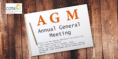 Imagen principal de Annual General Meeting of Council on the Ageing (Northern Territory) Inc