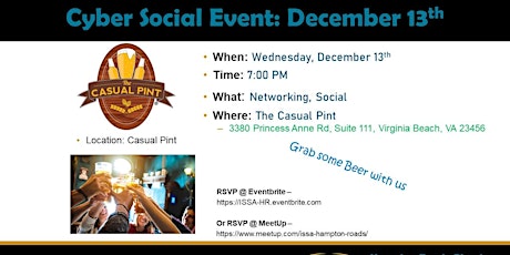 Cybersecurity Social/Happy Hour meetup for network primary image