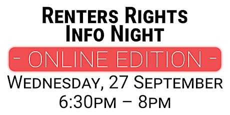 Online Renters Rights Info Night primary image
