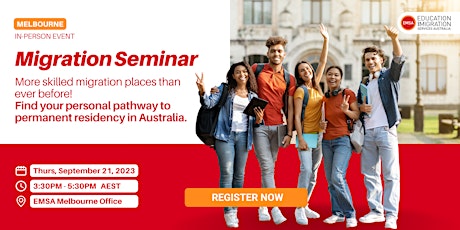 Migration Seminar- Find your personal pathway to permanent residency in AUS primary image