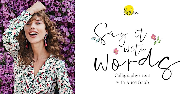 Boden calligraphy event with Alice Gabb