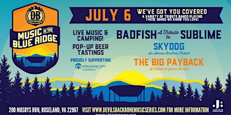 Image principale de Music In The Blue Ridge w/Badfish - A Tribute to Sublime and special guests