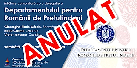 Immagine principale di ANULAT - Întâlnire comunitară: Departamentul pentru Românii de Pretutindeni 