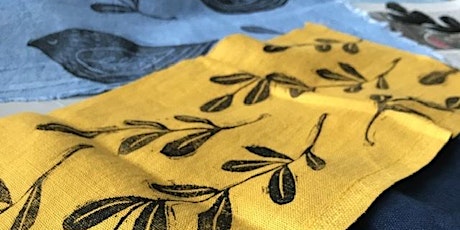 Block printing onto fabric for beginners primary image