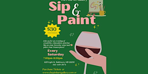 Imagem principal do evento Sip Vibe & Paint Saturday