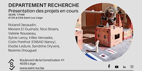 Département Recherche : présentation des projets en cours primary image