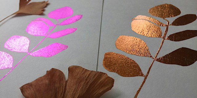 Image principale de Foil printing with Botanicals & Stencils