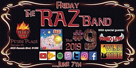 3 bands: The Raz Band feat. JOEY MOLLAND, WILD RIDE, Stereo Love primary image