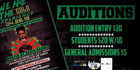 (Greensboro Auditions) We Are The Gold w/ David Banner primary image