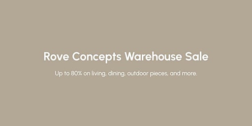 Rove Concepts Toronto Warehouse Sale