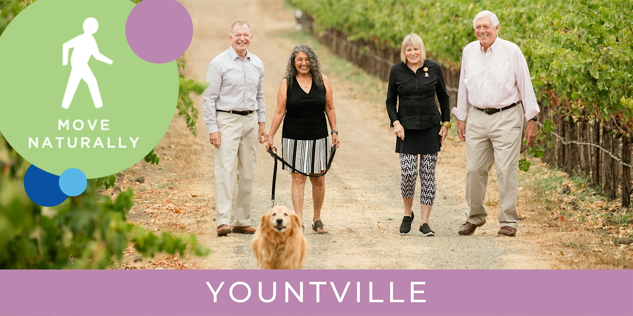 Yountville Walking Moai with Blue Zones Project Upper Napa Valley