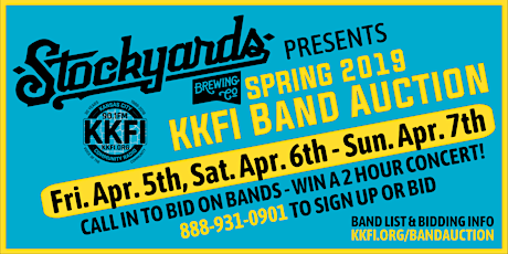 Image principale de Stockyards Brewing Co. Presents: Spring 2019 KKFI Band Auction