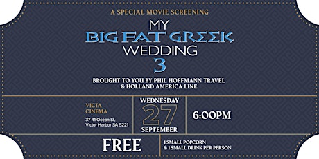 A special movie Screening - My Big Fat Greek Wedding 3! primary image