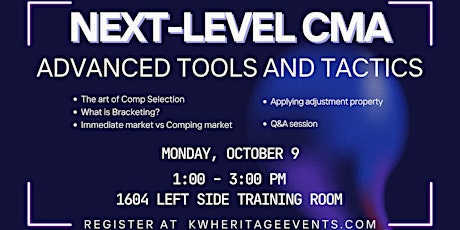 Next-level CMA: Advanced Tools and Tactics October primary image