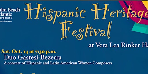 Hispanic Heritage Festival concert: Duo Gastesi-Bezerra primary image