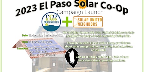El Paso Solar Co-Op Campaign Launch @ Hoppy Monk primary image