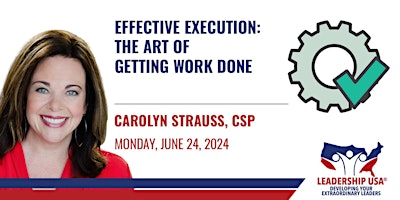 Effective Execution: The Art of Getting Work Done