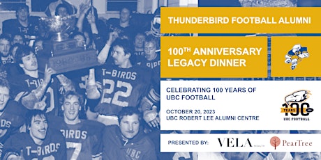 Thunderbird Football Alumni 100th Anniversary Legacy Dinner primary image
