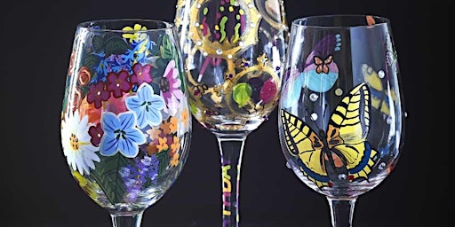 Image principale de Wine Down DIY - Wine Glass Painting