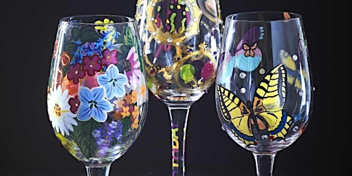 Primaire afbeelding van Wine Down Wednesday-Wine Glass Painting!