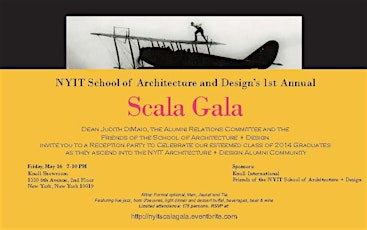NYIT School of Architecture and Design’s 1st annual Scala Gala primary image