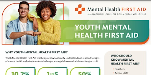 Imagem principal de Youth Mental Health First Aid Course (Zoom - Virtual)