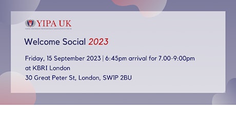 YIPA UK Welcome Social 2023 primary image
