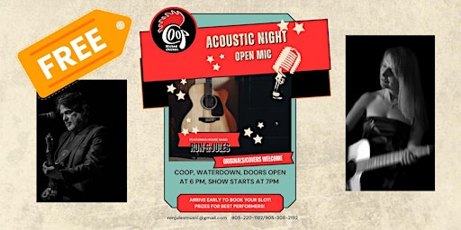 Open Mic Night featuring Ron & Jules at Coop Wicked Chicken , Waterdown primary image