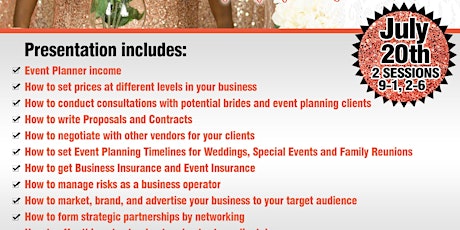 Boost Your Event / Wedding Planning Business  Workshop Bootcamp primary image
