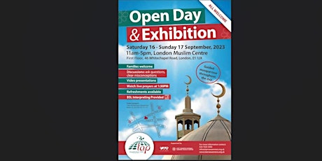 East London Mosque Open day & Exhibition- For people of all Faiths and Non primary image