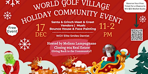 Primaire afbeelding van 4th Annual World Golf Village Holiday Kids Event