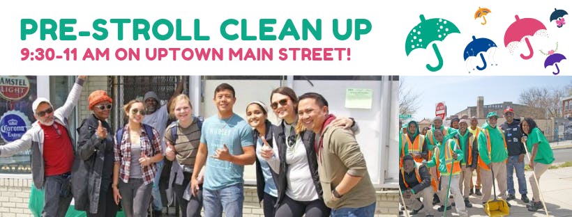 Pre-Stroll Clean Up on Uptown Main Street