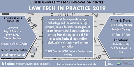 Short Course - Law Tech in Practice 2019 primary image