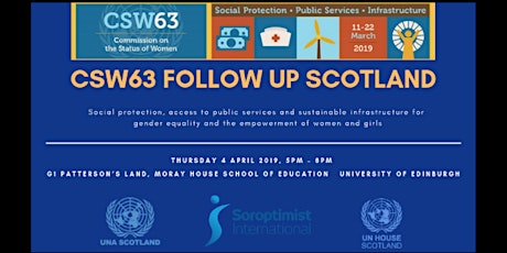 Hauptbild für UN Commission on the Status of Women Follow Up Event - Scotland