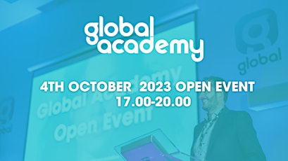 Imagen principal de Global Academy Open Event - Wednesday 4th October 2023