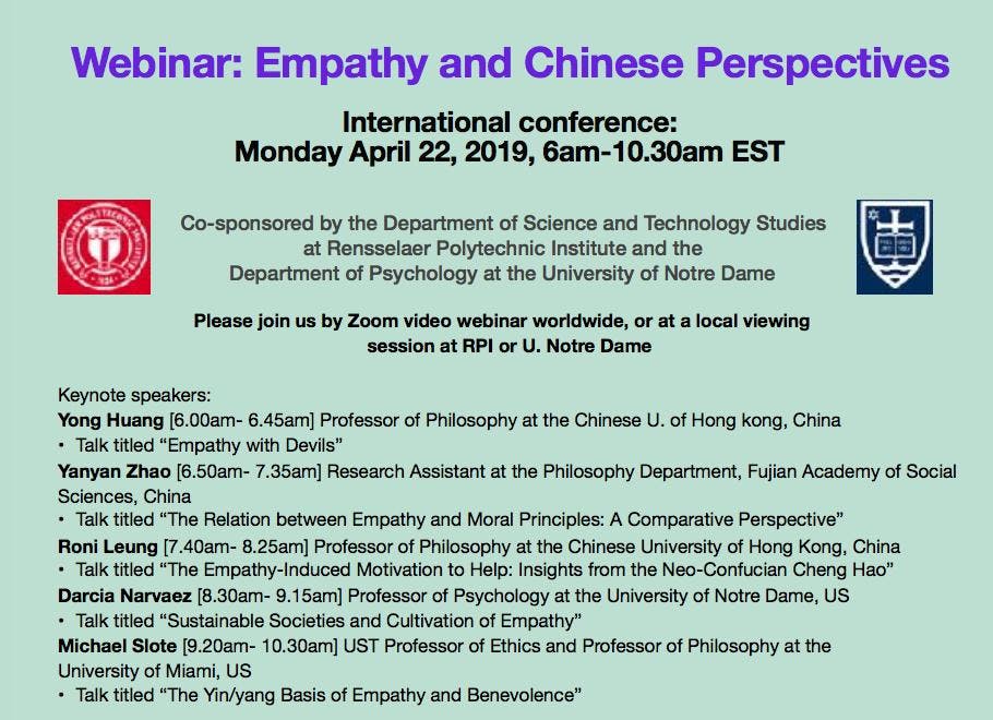 Empathy and Chinese Perspectives: Philosophy and Psychology