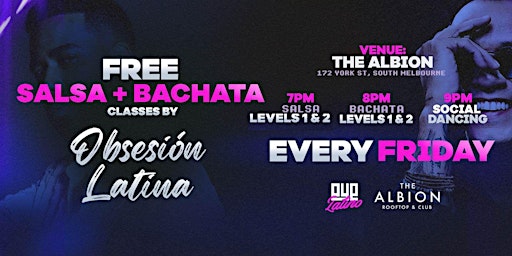 FREE Salsa & Bachata classes & social EVERY FRIDAY  in South Melbourne  primärbild