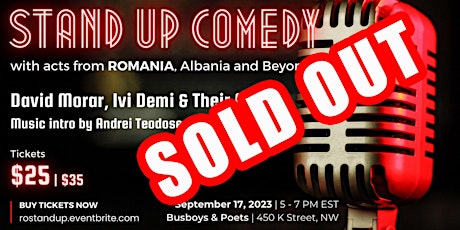 Immagine principale di Stand-Up Comedy Show - Featuring Comedians from Romania, Albania & beyond 
