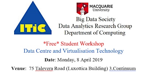 MQ&ITIC Free Student Workshop: Data Centre and Virtualisation Technology primary image