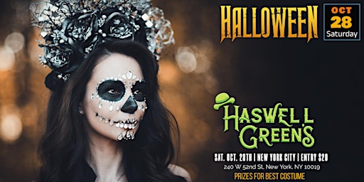 Saturday Night Halloween Costume Party @ Haswell Greens | NYC Parties primary image
