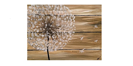 Primaire afbeelding van “Rustic Dandelion” OG Art Painting @Big Sky BBQ OKOTOKS!