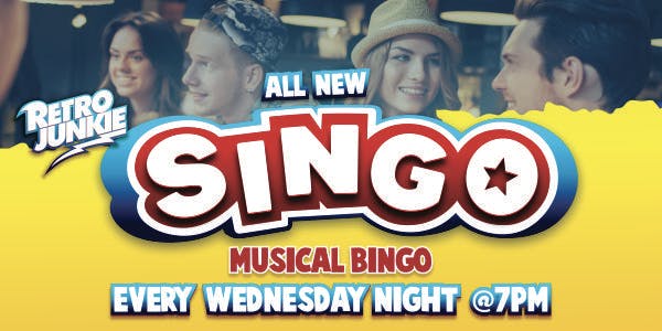 All New SINGO (Musical Bingo) Every Wednesday - Free to Play + WIN Prizes!