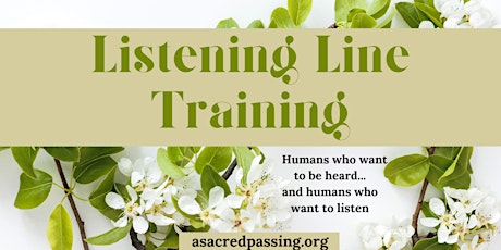 Image principale de Fall 2023 Listening Line Training - 4 day training