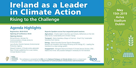 Ireland as a Leader in Climate Action - Rising to the Challenge primary image