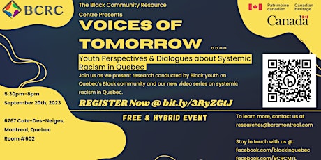 Voices of Tomorrow: Youth Perspectives and Dialogues on Systemic Racism primary image