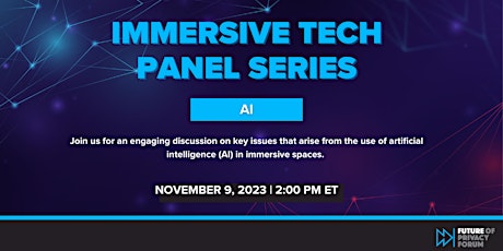 Primaire afbeelding van Immersive Tech Panel Series:AI