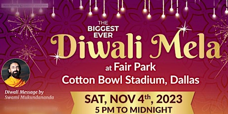 DFW Diwali Mela 2023 @Cottonbowl Stadium  primärbild