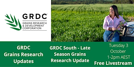 GRDC South, Late Season Grains Research Update - Lunchtime Livestream primary image